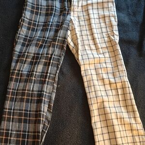 Francesca's Collections Kids Plaid Bottoms - Black, White, and Brown